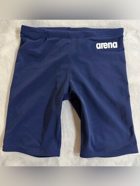 Arena Navy Swim Jammers with White Logo